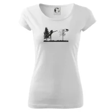 Disc golf - žena černý obrázek