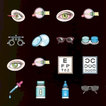 Oční lékař ikony