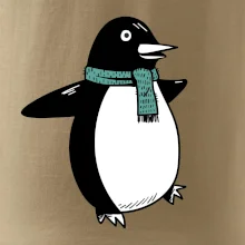 Tučňák se zelenou šálou