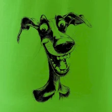 Černobílá karikatura chrt