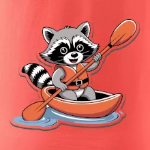 Mýval v kajaku kreslený