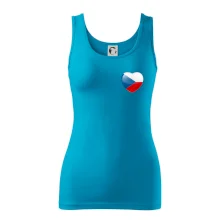 Česká vlajka srdce - pravé prso