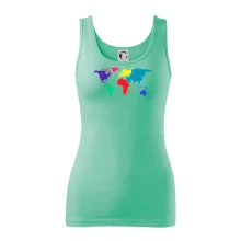 Světové kontinenty bez názvů - barevné