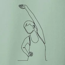 Protahující se žena jedním tahem