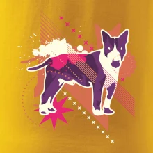 Pes abstrakce fialový