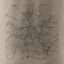 Mapy měst černobílé Plzeň