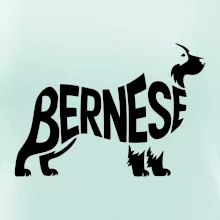 Bernese Mountain Dog nápis v těle