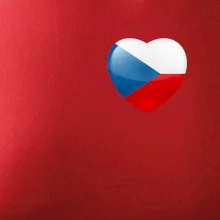 Česká vlajka srdce - pravé prso
