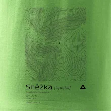 Sněžka - vrstevnice v obdélníku