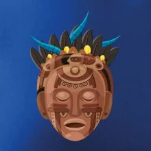 Mayové maska hnědá