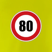 Dopravní značka - omezení rychlosti 80