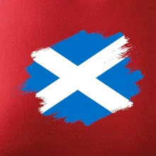 Skotská vlajka kreslená štetcem