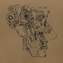 Motor Škoda/ VW 1.9L  TDI z boku