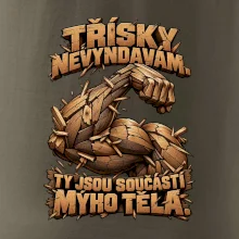 Třísky nevyndavám ty jsou součástí mýho těla - dřevěná paže