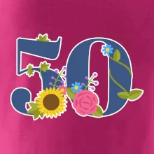 Květinové číslo kreslené - 50