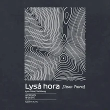 Lysá hora - vrstevnice v obdélníku