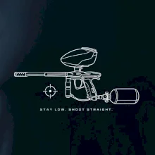 Minimalistický marker stay low shoot straight