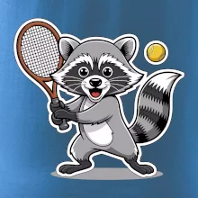 Mýval hraje tenis kreslený