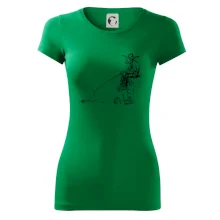 Kreslený rybář na pařezu