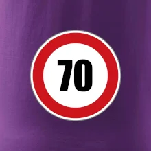 Dopravní značka - omezení rychlosti 70