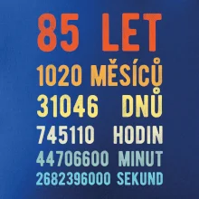 Narozeniny 85 přepočet času