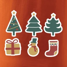 Vánoční sada - stromky a dárky