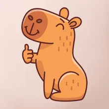 Kapybara s palcem nahoru