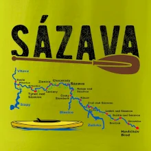 Mapa řeky Sázavy