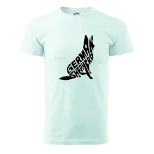 Německý ovčák sedící napis