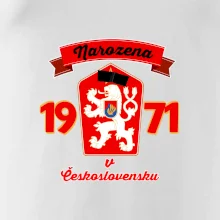 Narozena v Československu - Přelepený znak 1971