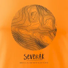 Severák - vrstevnice v kruhu