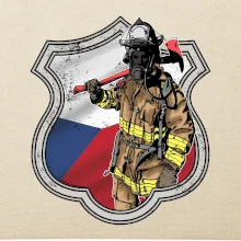 Hasič erb - Česká vlajka