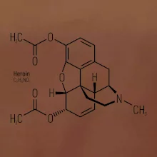 Molekulární struktura Heroin