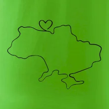 Mapa Ukrajiny - srdce