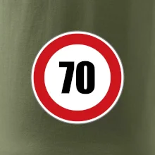 Dopravní značka - omezení rychlosti 70