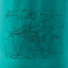 Černobílá mapa Kladno