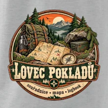 Lovec pokladů vintage horský odznak