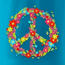 Peace symbol červené květiny