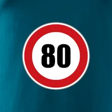Dopravní značka - omezení rychlosti 80