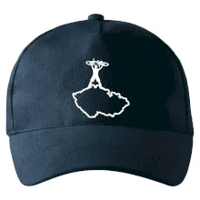 Mapa ČR - cyklista na prsou