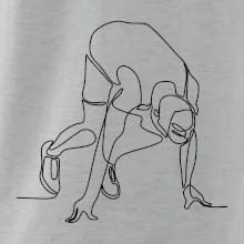 Běžec na startu jedním tahem