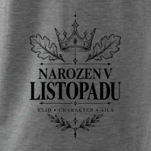 Narozen v listopadu koruna a dubové listy