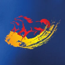 Dva běžící koně