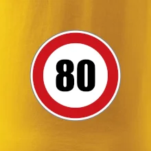 Dopravní značka - omezení rychlosti 80