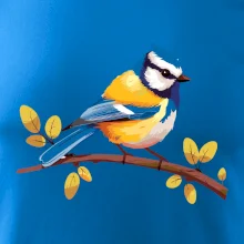 Sýkorka modřinka kreslená