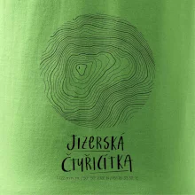 Jizerská čtyřicítka - vrstevnice v kruhu