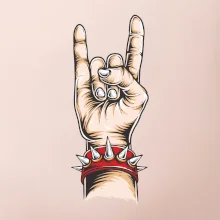 Rocková ruka s náramkem