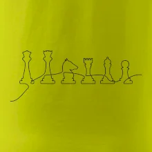 Šachové figurky v řadě - obrys