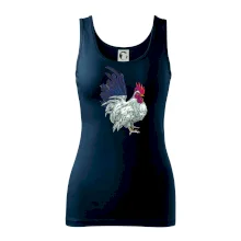 Kohout kreslený bílý