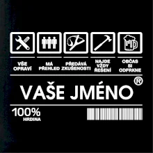 Vaše jméno - čárový kód